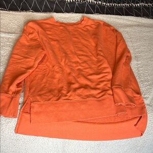 Time and Tru Orange Pullover Sweatshirt